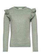 Tnfarah L_S Tee Tops T-shirts Long-sleeved T-shirts Green The New