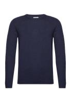 Jjelinen Knit Crew Neck Sn Tops Knitwear Round Necks Navy Jack & J S