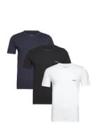 Tshirtrn 3P Classic Tops T-shirts Short-sleeved White BOSS