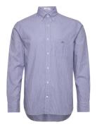 Reg Poplin Banker Shirt Tops Shirts Casual Blue GANT