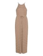 Slfanola Sl Str Ankle Dress Maksimekko Juhlamekko Beige Selected Femme