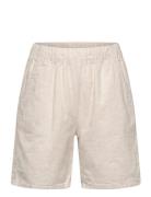 Shorts Linen Blended Bottoms Shorts Beige Lindex