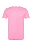 Contrast Logo Ss T-Shirt Tops T-shirts Short-sleeved Pink GANT