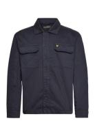 Garment Dyed Overshirt Tops Overshirts Navy Lyle & Scott