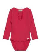 Body Ls Rib Bodies Long-sleeved Red Minymo