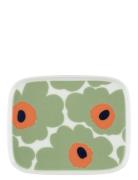 Unikko Plate 15X12 Cm Home Tableware Plates Small Plates Green Marimek...