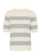 Kalizza Striped Knit Tops Knitwear Jumpers Grey Kaffe