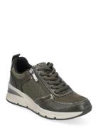 Women Lace-Up Matalavartiset Sneakerit Tennarit Khaki Green Tamaris