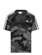 J Bl Camo T Tops T-shirts Short-sleeved Black Adidas Sportswear