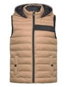 Puffer Jacket Sleeveless Toppaliivi Beige BOSS