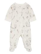 Pyjamas W Foot Newborn Pyjama Sie Jumpsuit Haalari Beige Lindex