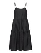 Jen Strap Dress Polvipituinen Mekko Black Noella