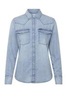 Regular Western Shirt Tops Shirts Long-sleeved Blue Lee Jeans