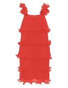 Yasfiline Strap Dress - Ka Event Polvipituinen Mekko Red YAS