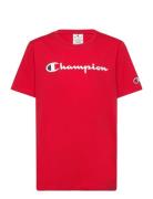 Ss Tee Tops T-shirts Short-sleeved Red Champion