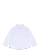 Oxford Cotton Shirt Tops Shirts Long-sleeved Shirts Blue Mango