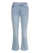 Sienna Flared Cropped Jeans Bottoms Jeans Flares Blue Mango