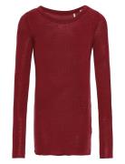 Rihanna Wool Tops T-shirts Long-sleeved T-shirts Red Molo