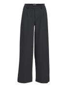 Objlisa Wide Pant Bottoms Trousers Wide Leg Grey Object