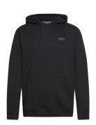 B.intl Small Logo Hood Tops Sweat-shirts & Hoodies Hoodies Black Barbo...