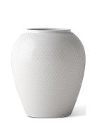 Rhombe Vase H16.5 Hvid Porcelæn Home Decoration Vases White Lyngby Por...