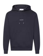 Dexter Hoodie Tops Sweat-shirts & Hoodies Hoodies Navy Les Deux