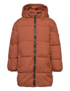 Quilted Long Coat Toppatakki Orange Mango