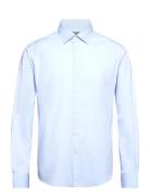 Slim Fit Stretch Cotton Shirt Tops Shirts Casual Blue Mango