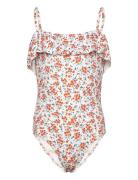 Ruffled Floral Print Swimsuit Uimapuku Uima-asut Multi/patterned Mango