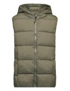 Padded Fleece Gilet Toppaliivi Khaki Green Mango