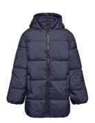 Quilted Long Coat Toppatakki Navy Mango