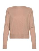 Fine-Knit Round-Neck Sweater Tops Knitwear Jumpers Brown Mango