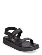 Emma Strap Sandal-Wb Matalapohjaiset Sandaalit Black HUGO