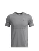 Ua Rush Seamless Legacy Ss Sport T-shirts Short-sleeved Grey Under Arm...