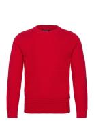 Oliver Structure Sweater Tops Knitwear Round Necks Red J. Lindeberg