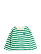 Stripe Yd Ls Tee Tops T-shirts Long-sleeved T-shirts Green Mini Rodini