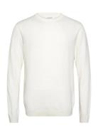 100% Recycle Knit Round Neck Tops Knitwear Round Necks White Lindbergh