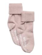 Cotton Socks - Anti-Slip Aamutossut Sisäkengät Pink Melton