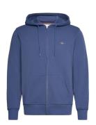 Reg Shield Full Zip Hoodie Tops Sweat-shirts & Hoodies Hoodies Blue GA...