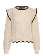 Vmmadelyn Ls O-Neck Short Pullover Tops Knitwear Jumpers Cream Vero Mo...