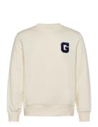 G Graphic C-Neck Tops Sweat-shirts & Hoodies Sweat-shirts Cream GANT