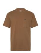 Relaxed Pocket Tee Tops T-shirts Short-sleeved Brown Lee Jeans