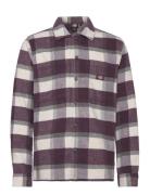 M Plaid Coaling Ls Shirt Tops Shirts Casual Purple Dickies