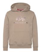 Basic Hoody Carbon Tops Sweat-shirts & Hoodies Hoodies Beige Alpha Ind...