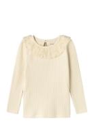 Nmfnajas Xsl Ls Top Tops T-shirts Long-sleeved T-shirts Cream Name It