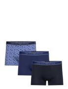 Men's Knit 3-Pack Trunk Bokserit Blue Emporio Armani