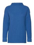 Slfselma Ls Knit T-Neck Tops Knitwear Jumpers Blue Selected Femme