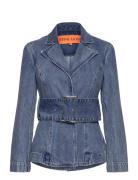 Belted Tailored Jacket , 2251 Denim Farkkutakki Denimtakki Blue STINE ...