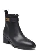 Th Logo Mid Heel Bootie Shoes Boots Ankle Boots Ankle Boots With Heel ...