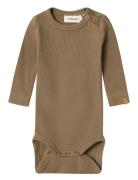 Nbmhalli Ls Slim Body Lil Bodies Long-sleeved Brown Lil'Atelier